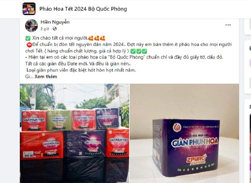 Pháo hoa Bộ Quốc phòng 2024 tràn lan trên mạng