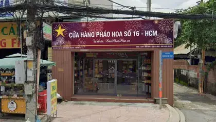 Cửa hàng pháo hoa số 16 khu vực Long Thạnh Mỹ, TP HCM