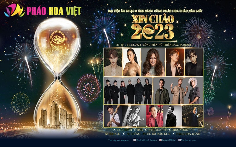 Countdown Ecopark 2023 Đại tiệc pháo hoa hoành tráng nhất năm