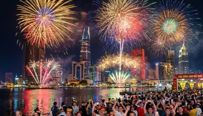 Tết Dương Lịch 2026 Tại TP Hồ Chí Minh Mãn Nhãn Màn Pháo Hoa Rực Rỡ