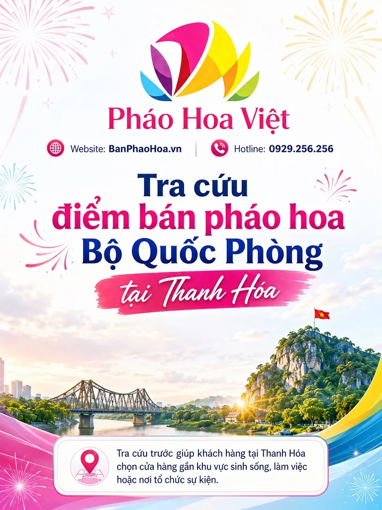 Tra cứu điểm bán pháo hoa Bộ Quốc Phòng tại Thanh Hóa