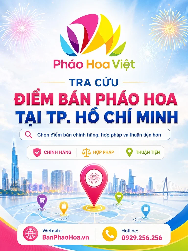 Tra cứu điểm bán pháo hoa Bộ Quốc Phòng tại TP Hồ Chí Minh