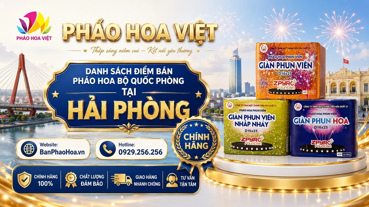 Danh sách cửa hàng đại lý pháo hoa tại Hải Phòng