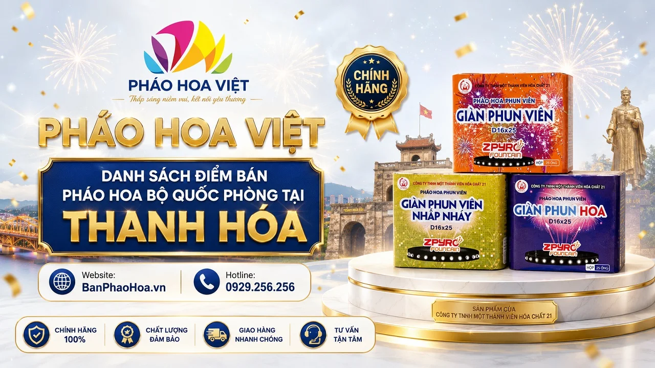 Danh sách cửa hàng đại lý pháo hoa tại Thanh Hóa