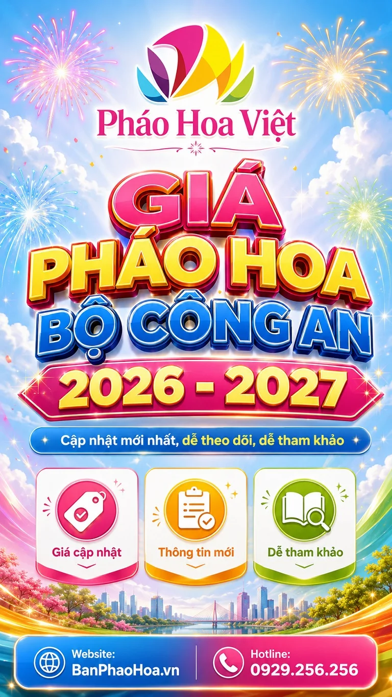 Giá pháo hoa Bộ Công An mới nhất 2026 2027