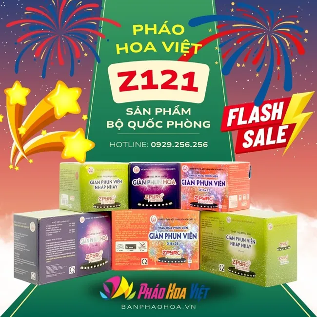Các loại pháo hoa hợp pháp Z121 Bộ Quốc Phòng đang phân phối