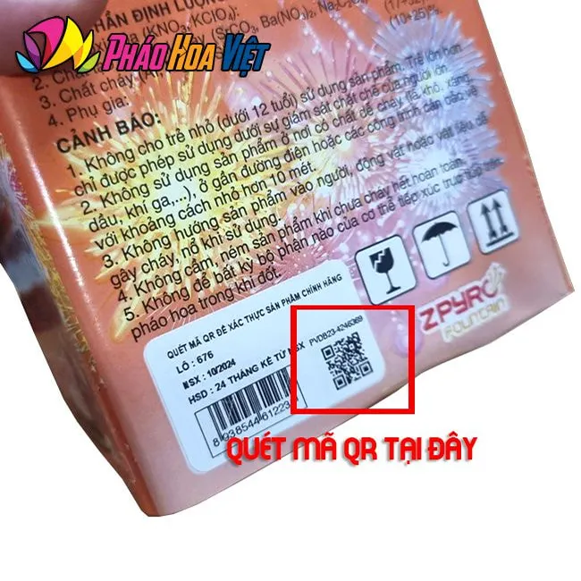 Quét mã QR phân biệt pháo hoa giả