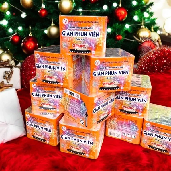 Hình ảnh sản phẩm pháo hoa Giàn Phun Viên 25 ống 2025 Z121