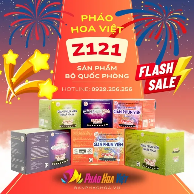 Các loại pháo hoa hợp pháp Z121 Bộ Quốc Phòng đang phân phối