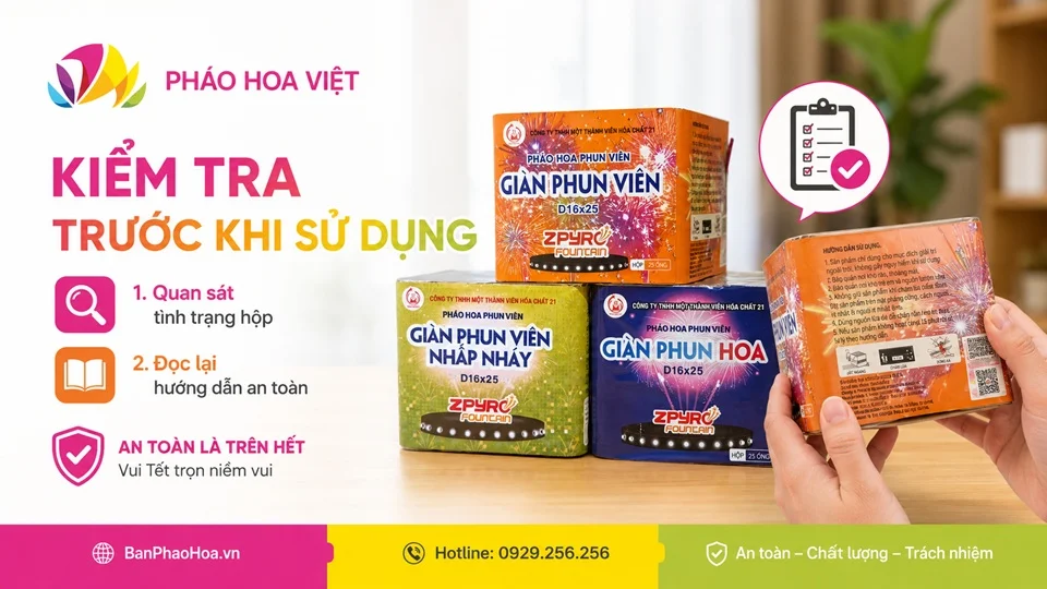 kiểm tra hộp pháo hoa Z121 trước khi sử dụng