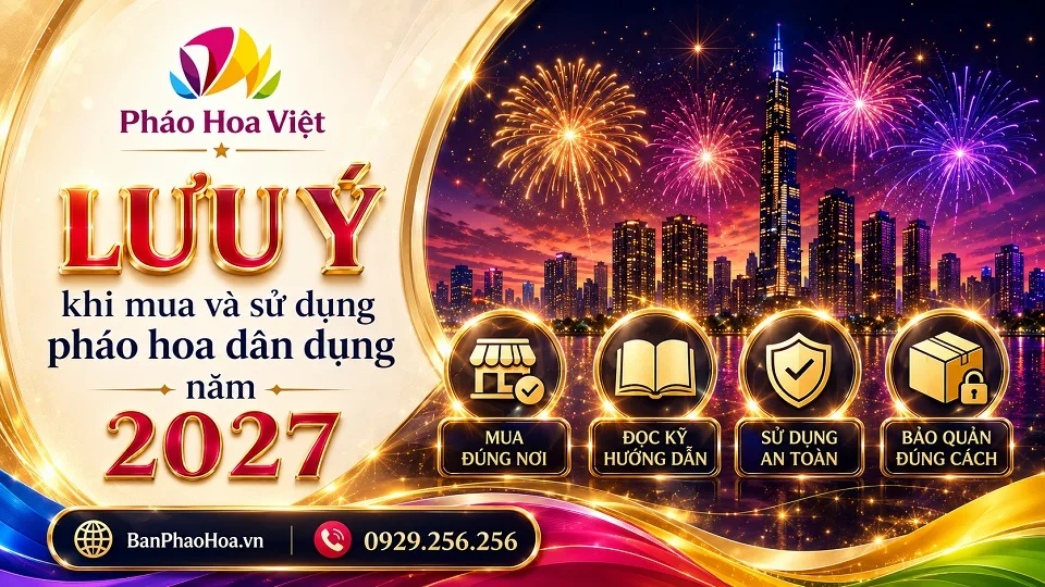 Lưu ý khi mua và sử dụng pháo hoa dân dụng năm 2027