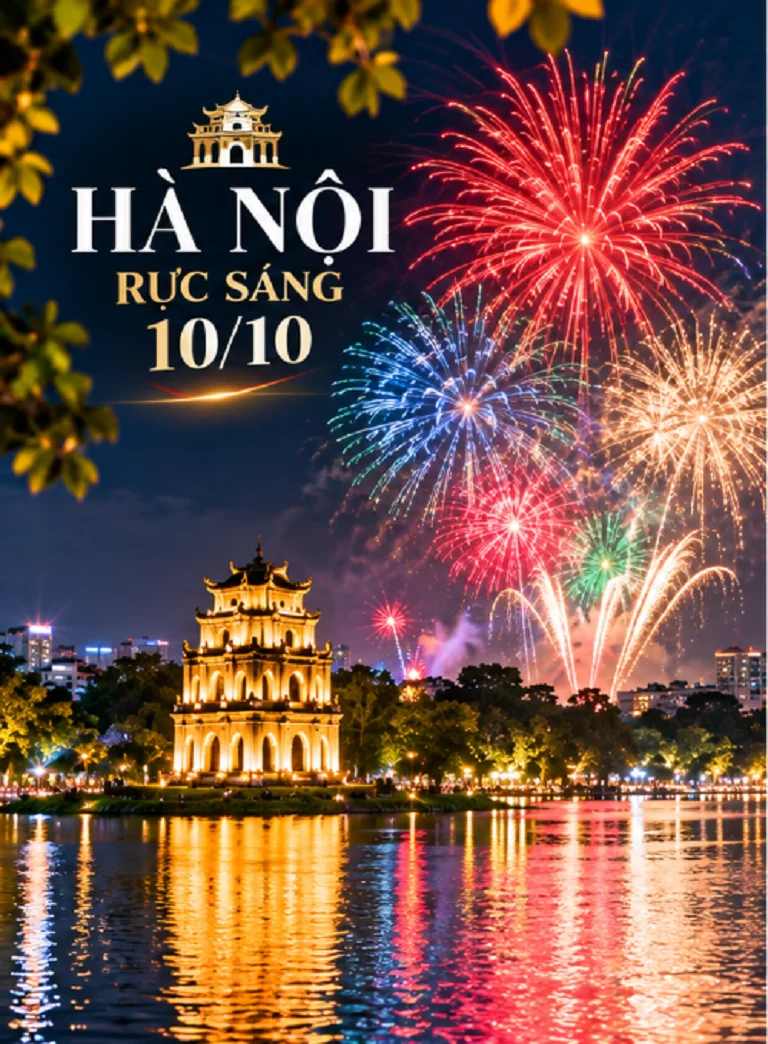 Màn trình diễn pháo hoa Hà Nội tối 10/10/2026