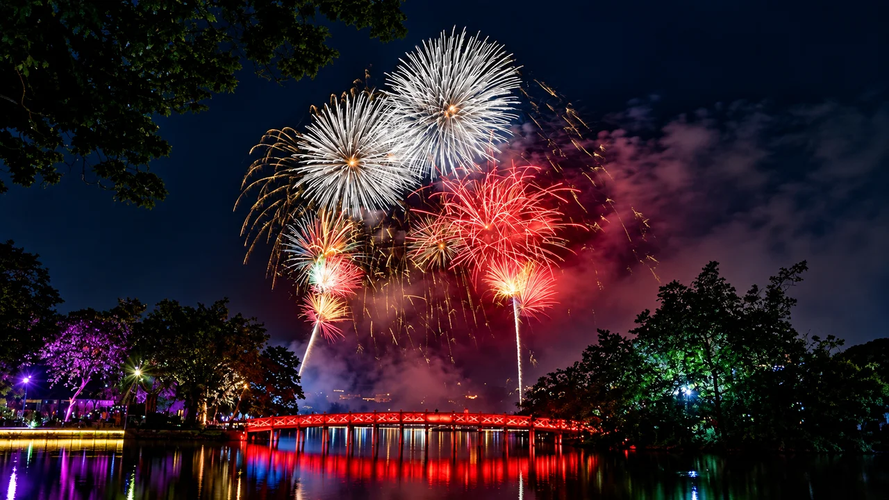 Toàn cảnh pháo hoa tại Hà Nội ngày 10/10/2026