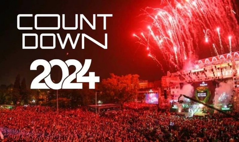 Bắn pháo hoa tại sự kiện Countdown Tết 2024