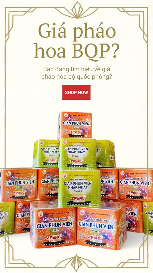 Pháo hoa Bộ Quốc Phòng giá bao nhiêu? Pháo hoa Bộ Quốc Phòng giá bao nhiêu?
