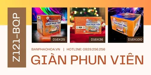 Sản phẩm pháo hoa giàn phun viên của Z121