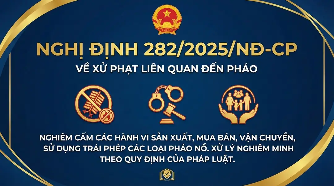 Vi phạm quy định về quản lý, sử dụng pháo theo Nghị định 282/2025/NĐ-CP - Pháo Hoa Việt