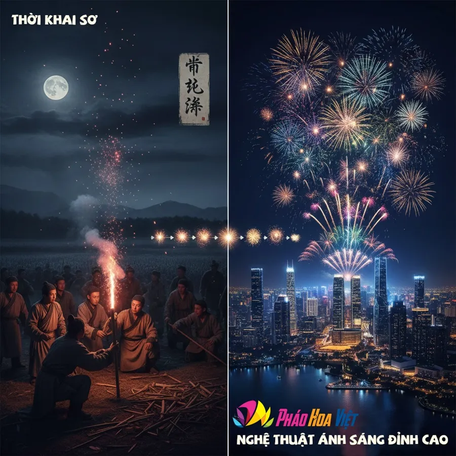 Lịch sử phát triển pháo hoa từ ống tre đến hiện đại