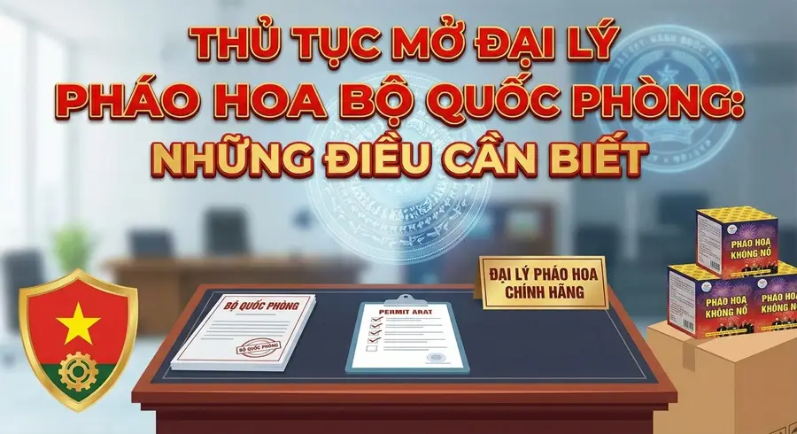Thủ tục mở đại lý pháo hoa Bộ Quốc phòng cập nhật 2026