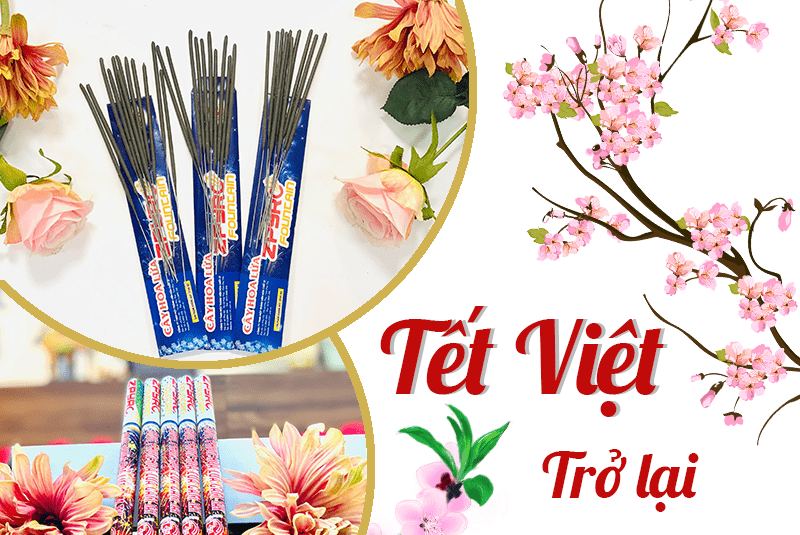 Pháo hoa mang tết Việt xưa trở lại