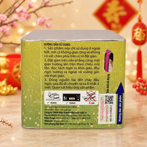 Hiệu ứng minh họa Giàn Nhấp Nháy 25 ống đa sắc