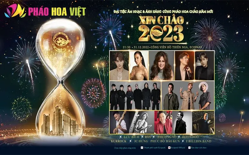 Countdown Ecopark 2023 Đại tiệc pháo hoa hoành tráng