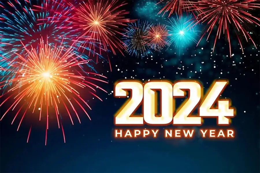 Pháo hoa rực rỡ chào đón năm mới 2024