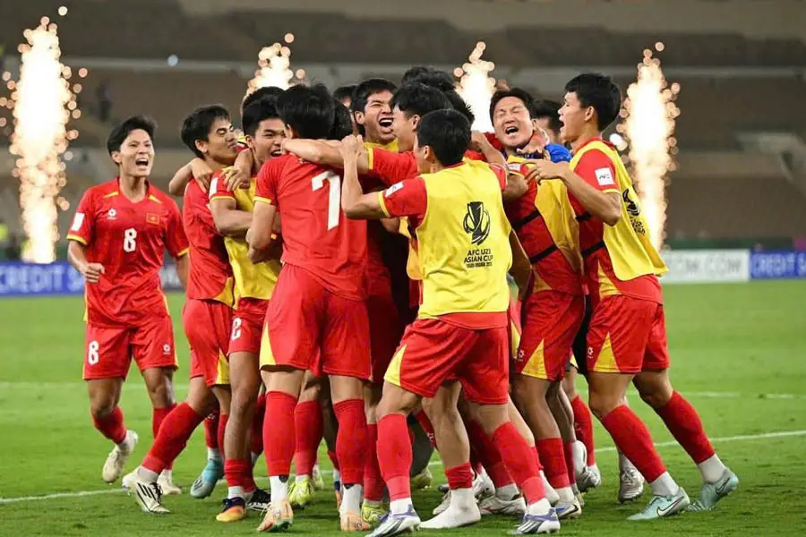 U23 Việt Nam ăn mừng chiến thắng trước U23 UAE - 02