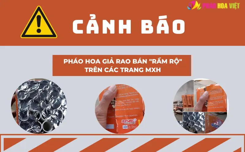 Pháo hoa giả rao bán “rầm rộ” trên các trang MXH