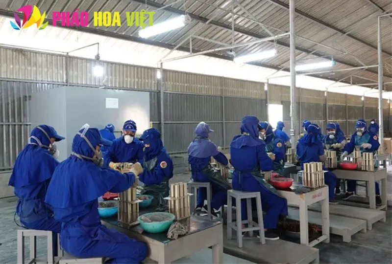 Quy trình sản xuất pháo hoa BQP