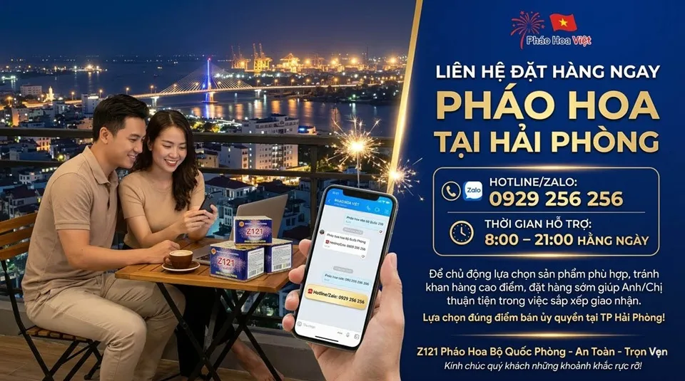 Liên hệ đặt hàng pháo hoa tại Hải Phòng