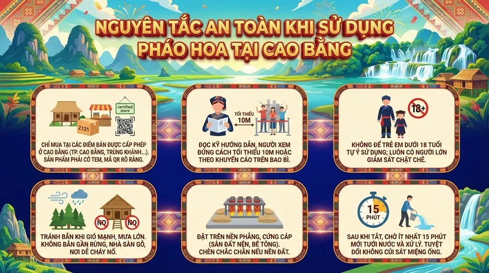 Lưu ý an toàn khi sử dụng pháo hoa Z121 tại Cao Bằng