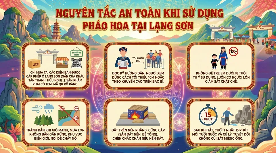 Lưu ý an toàn khi sử dụng pháo hoa Z121 tại Lạng Sơn